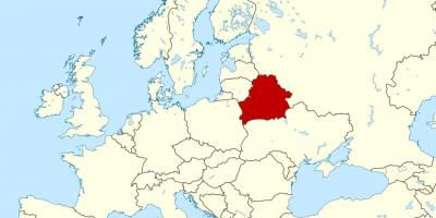 La biélorussie emplacement sur la carte du monde