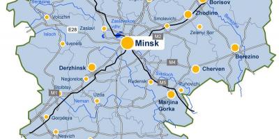 Minsk carte de la Biélorussie
