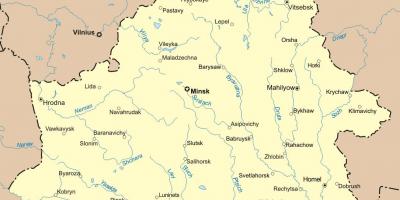 Carte de la biélorussie